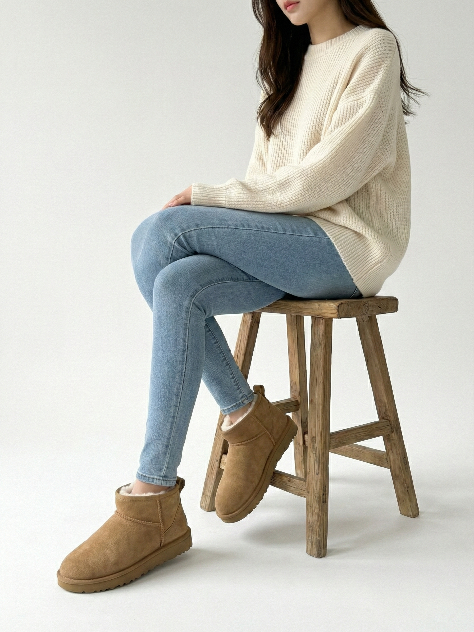 Bottes à plateforme effet daim avec doublure en fausse fourrure