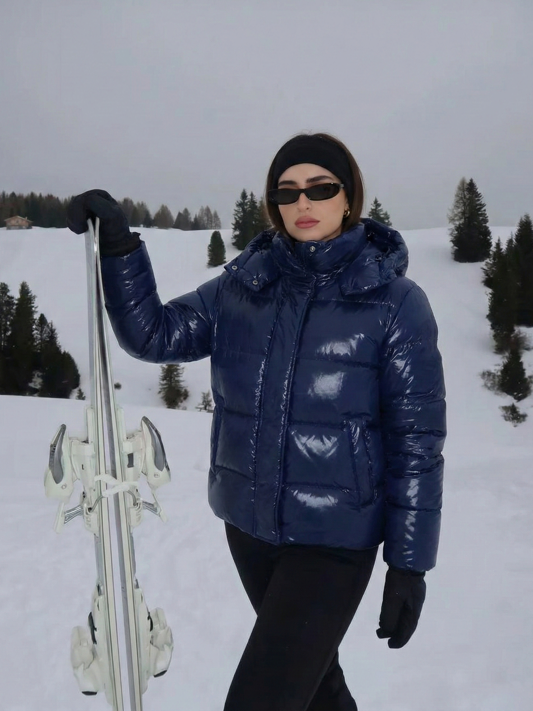 Copenhague | Doudoune à capuche brillante