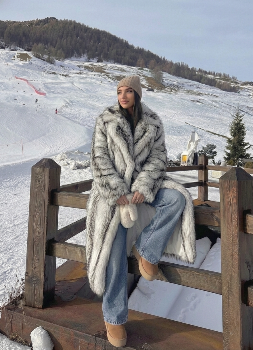 Aliza | Manteau long en fausse fourrure tendance