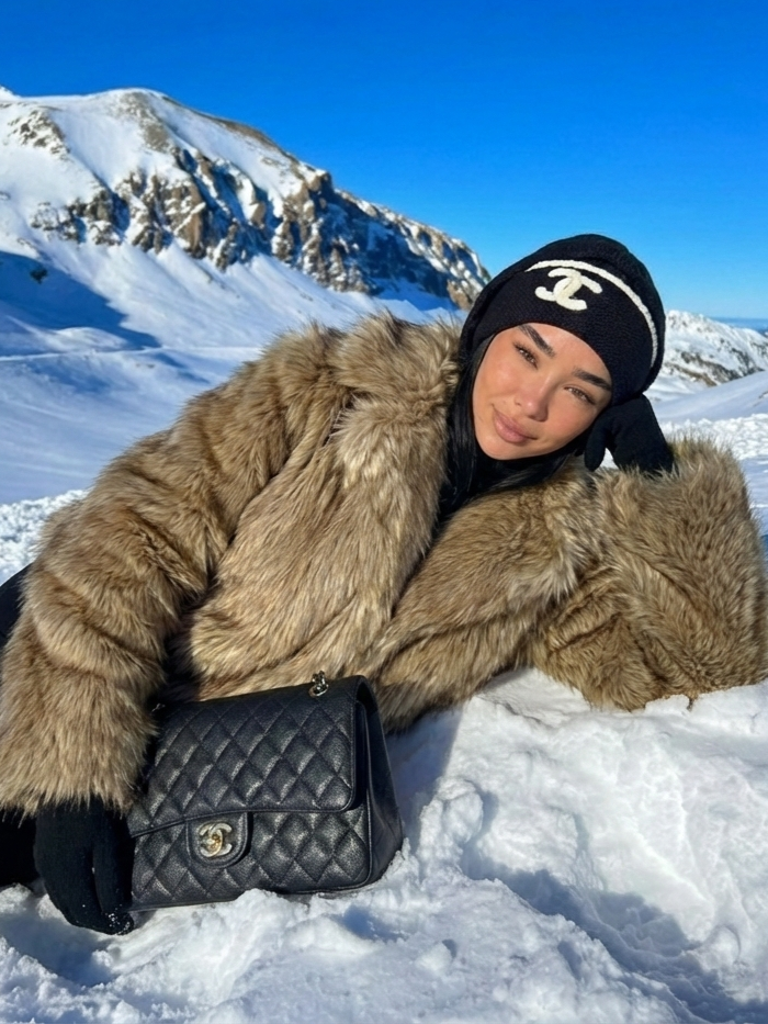 Emily | Veste d'hiver courte en fausse fourrure