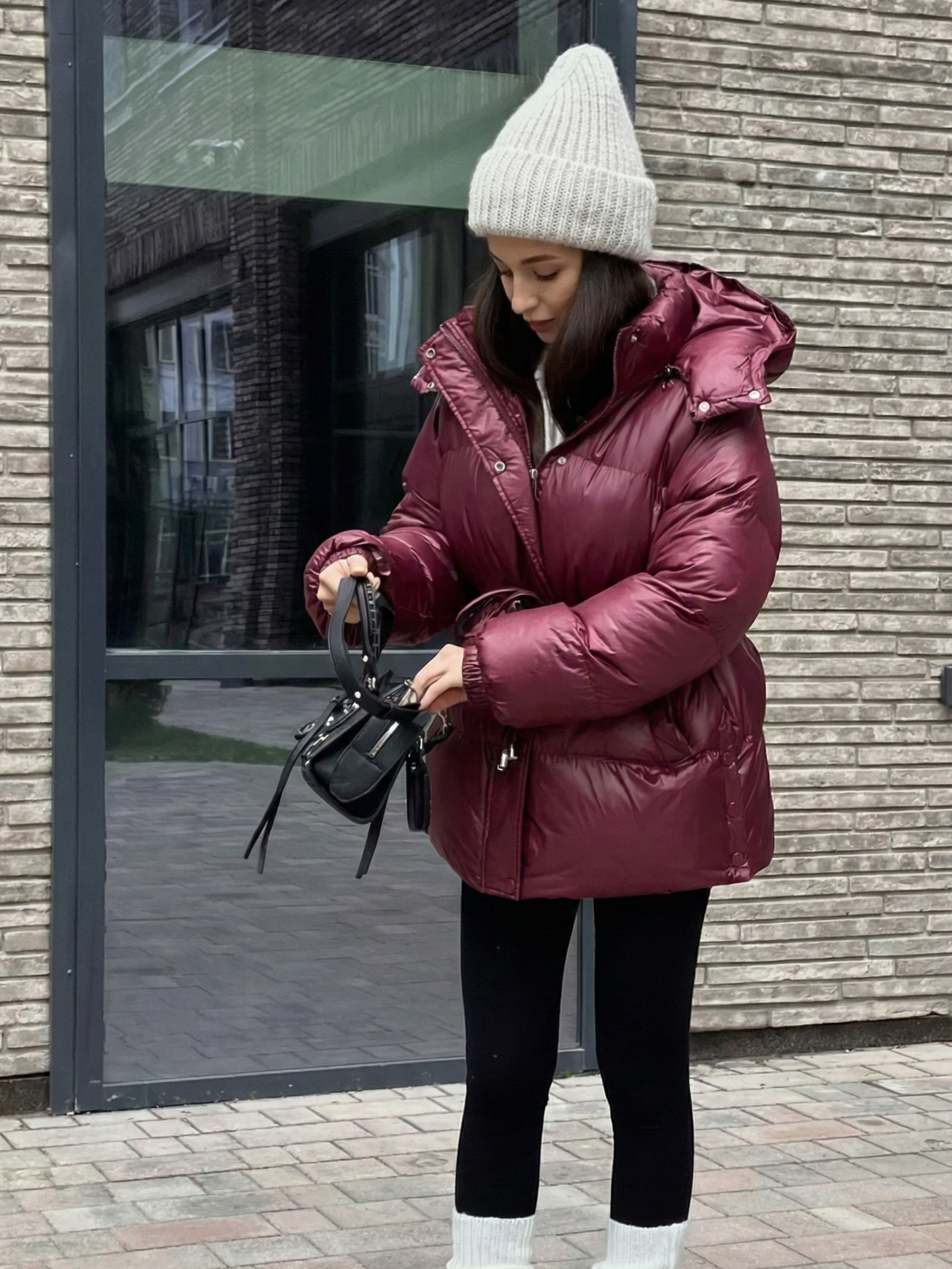 Maggie | Doudoune ceinturée à col montant