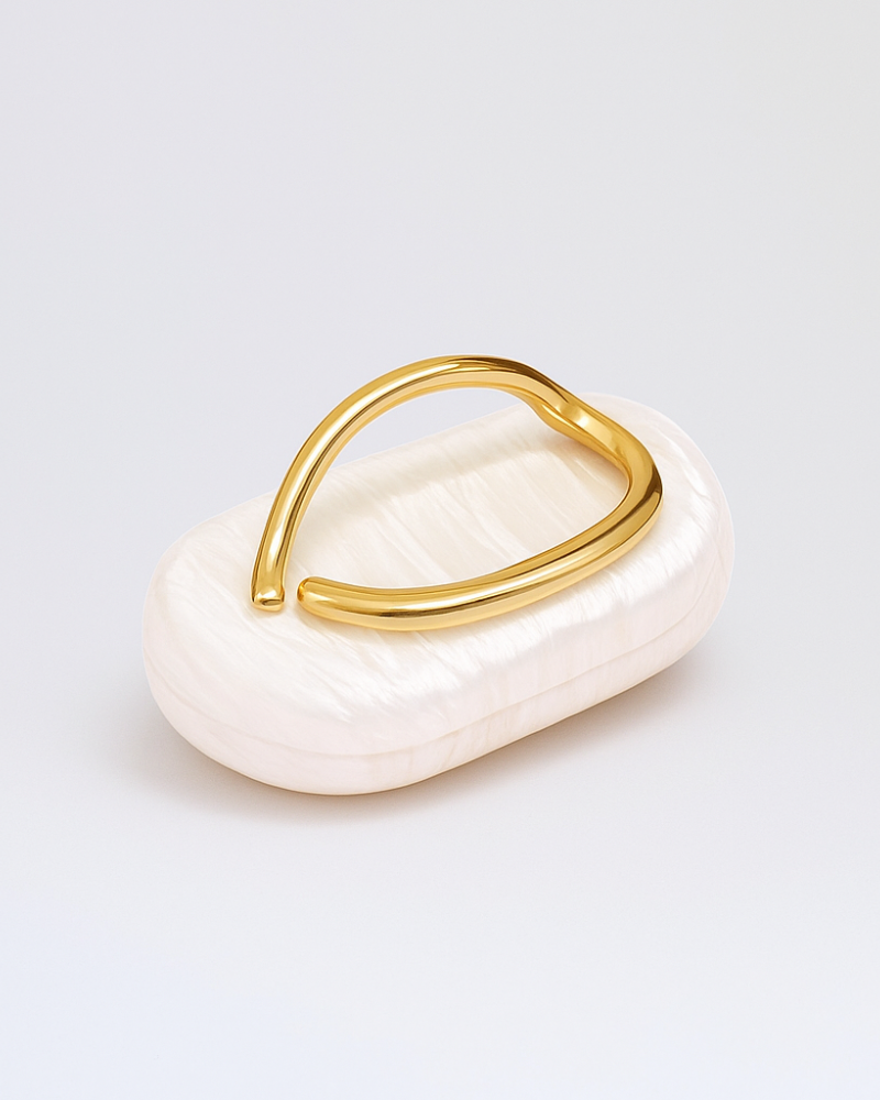 Sculptural Pearl Clutch