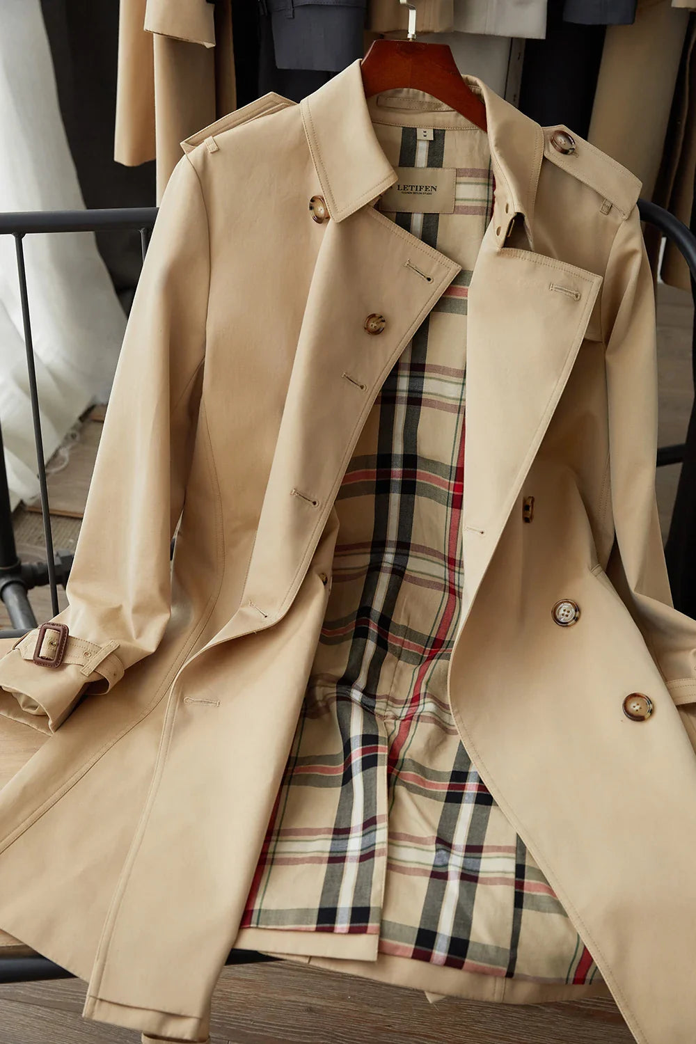 Letifen | Trench-coat croisé ceinturé