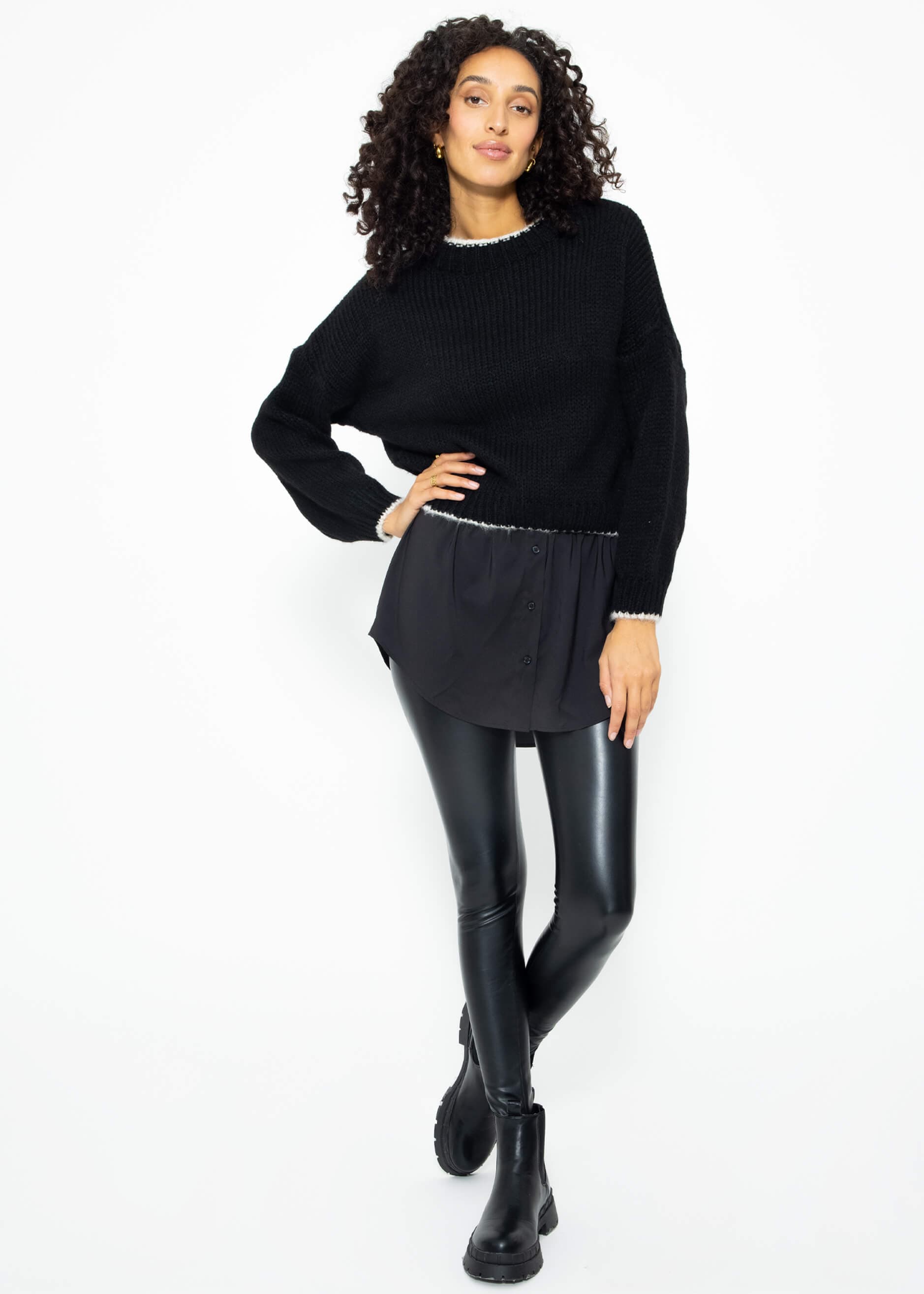 Blusenrock - schwarz