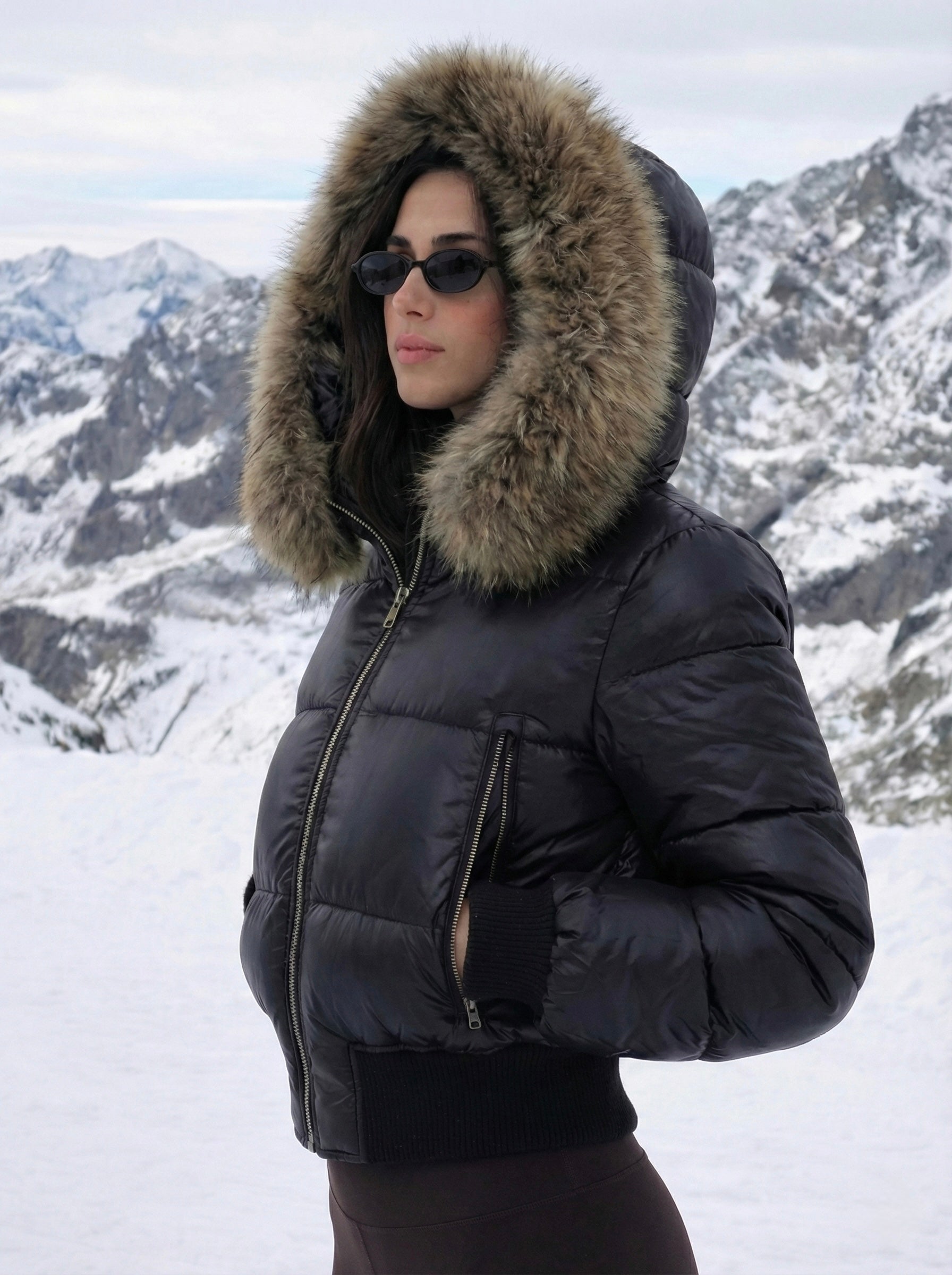 Savoy | Doudoune à capuche en fausse fourrure