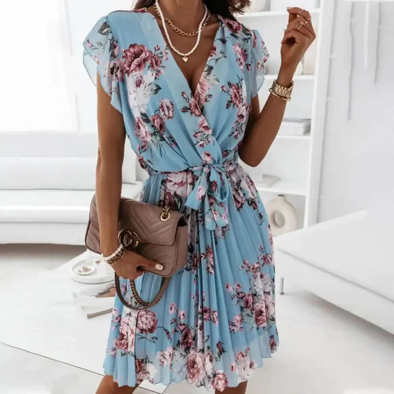 Luxuriöses Blumenkleid für Damen – Lässig, feminin & stilvoll