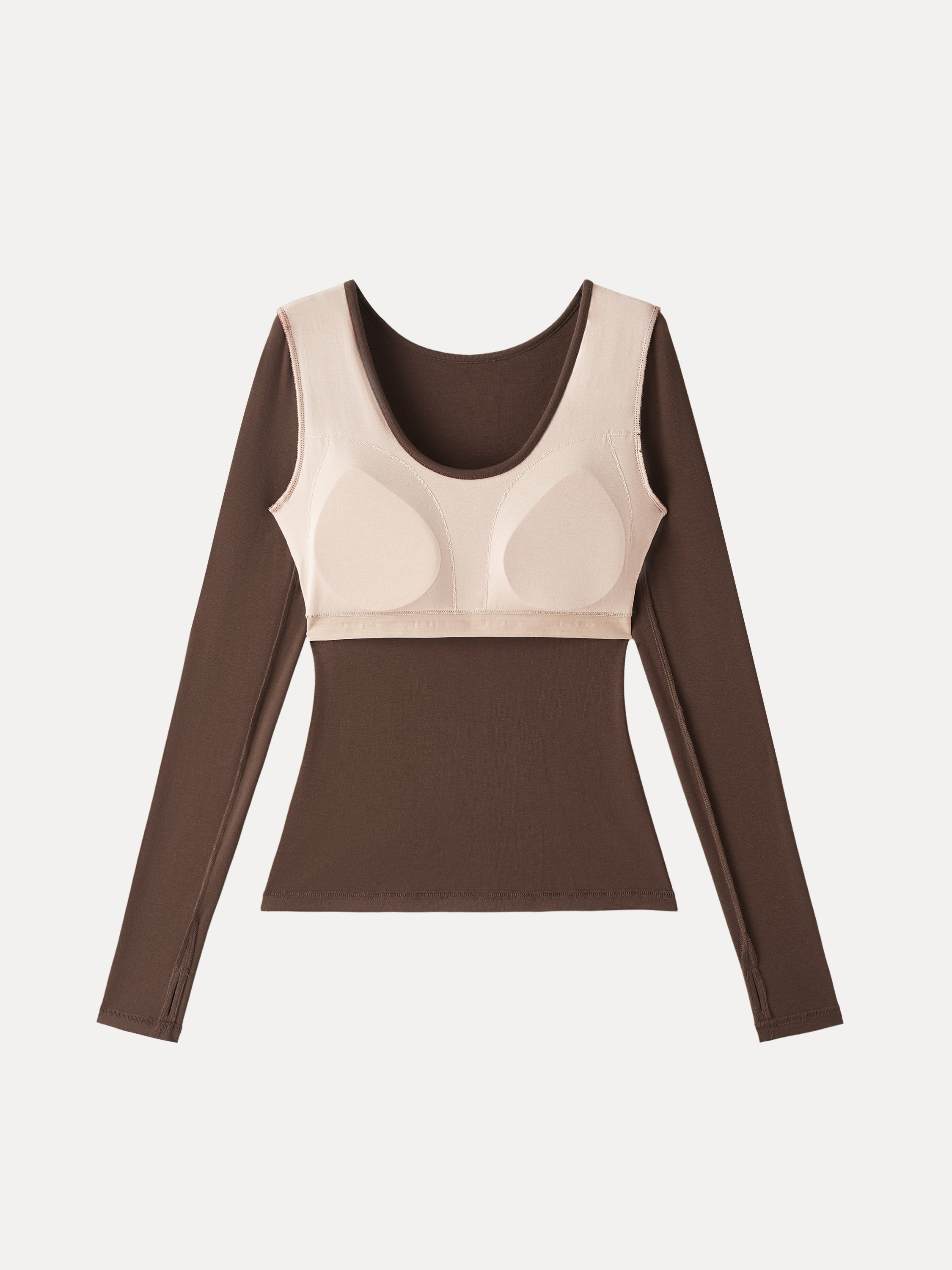 Lyocell Cashmere Scoop Neck Thumbhole Brami