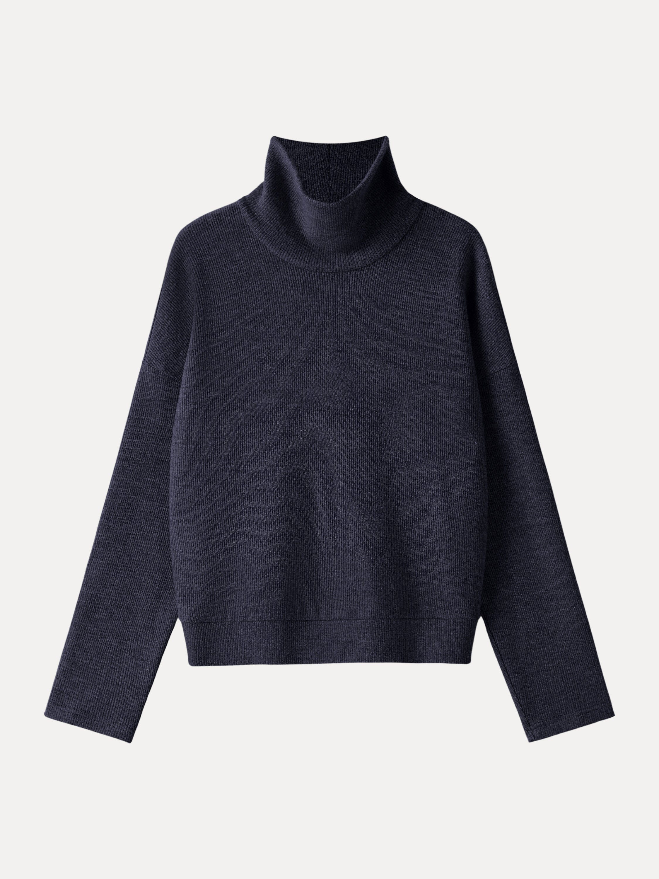Turtleneck Relaxed Fit Long Sleeve Top