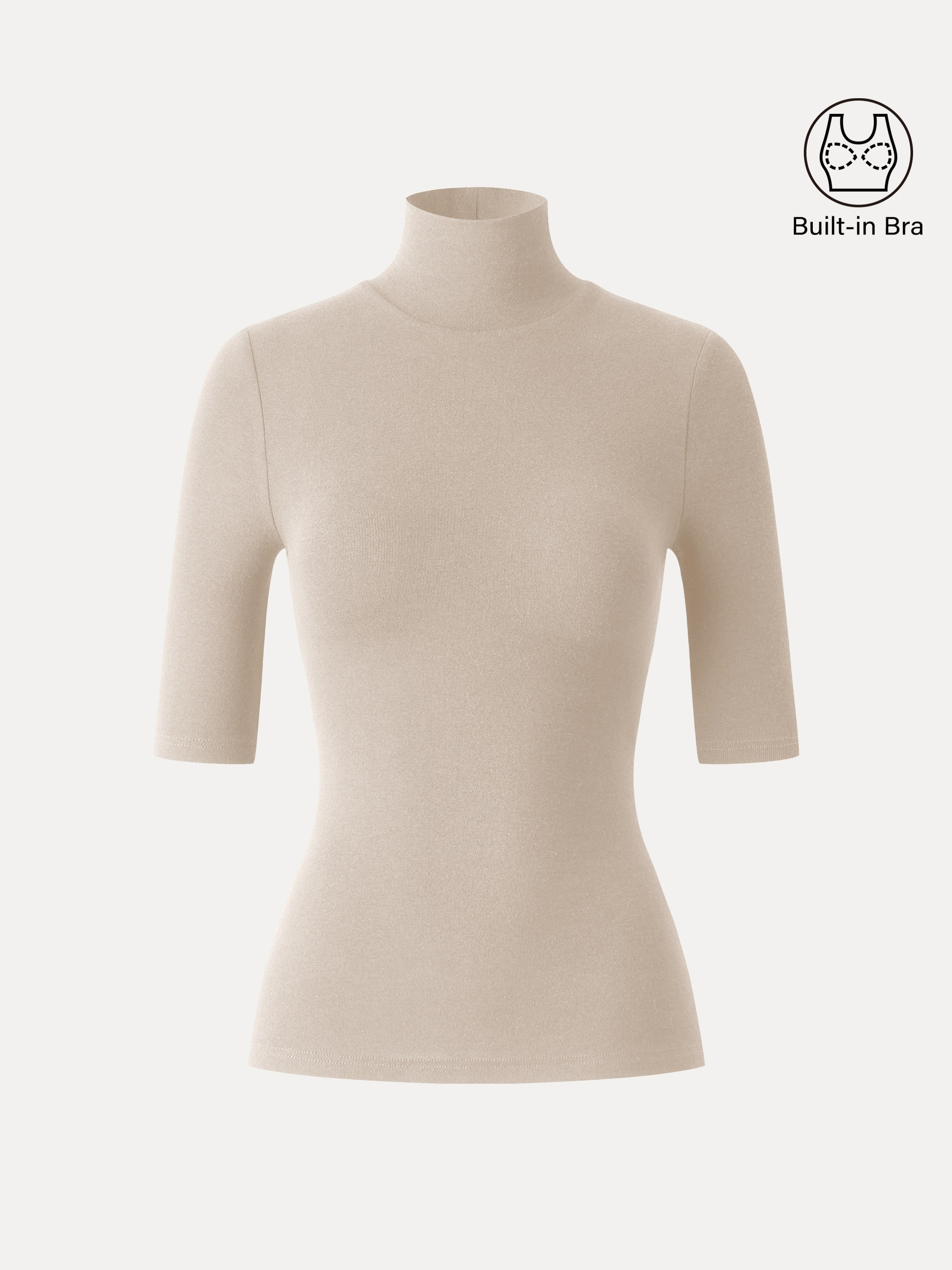 Essential Turtleneck Elbow Length Sleeve Brami