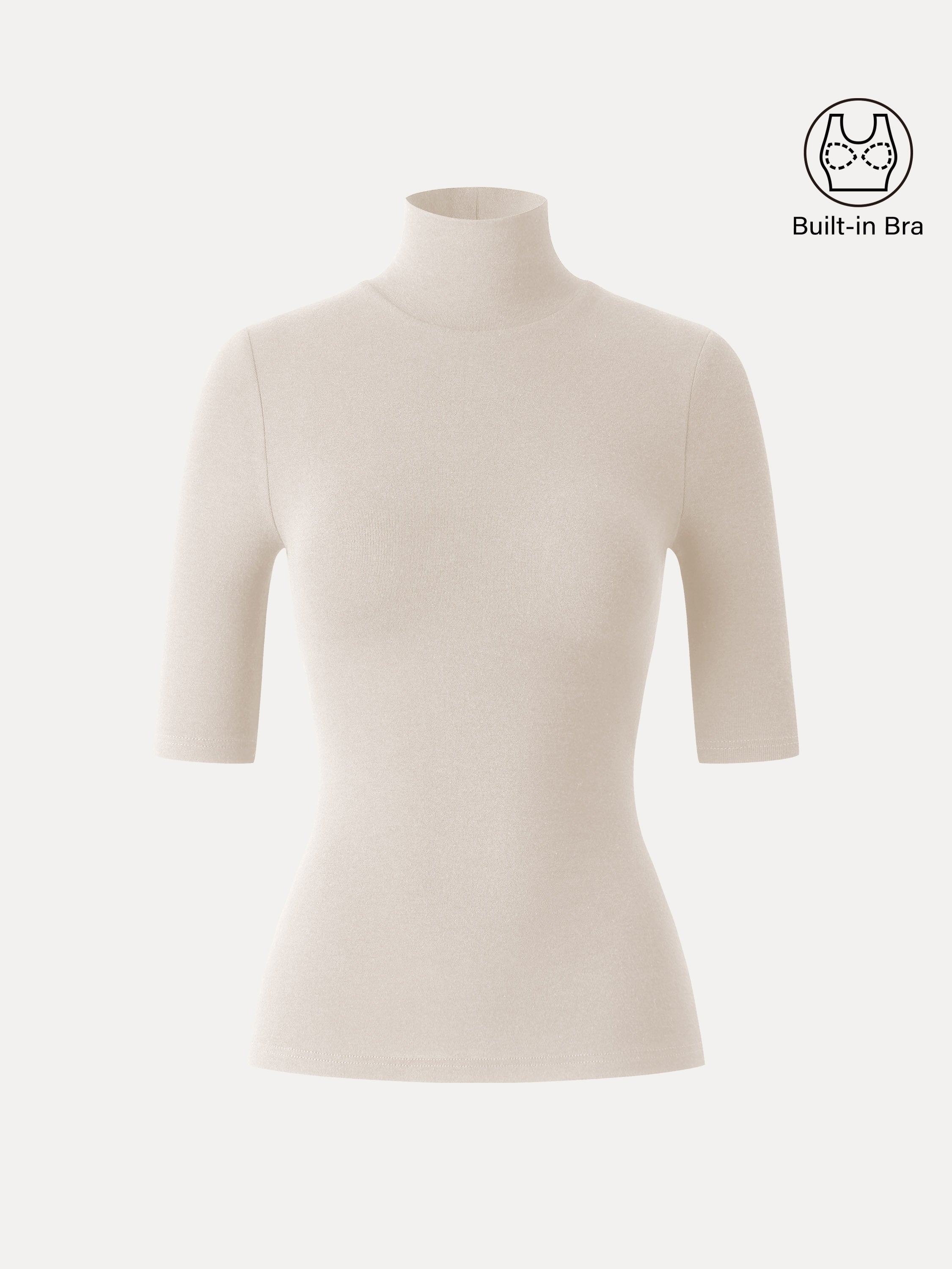 Essential Turtleneck Elbow Length Sleeve Brami