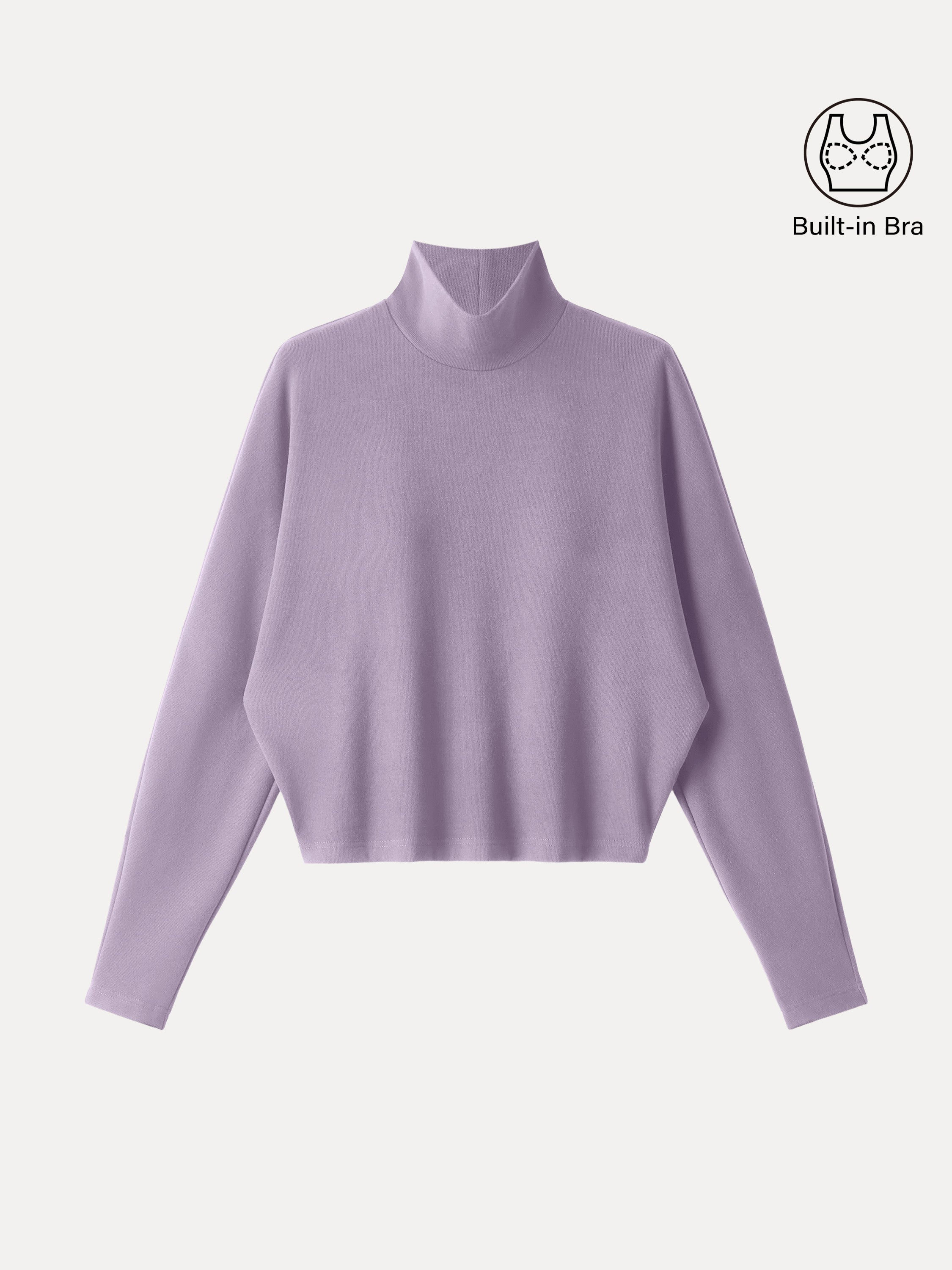 Cozy Warm Turtleneck Batwing Sleeve Brami