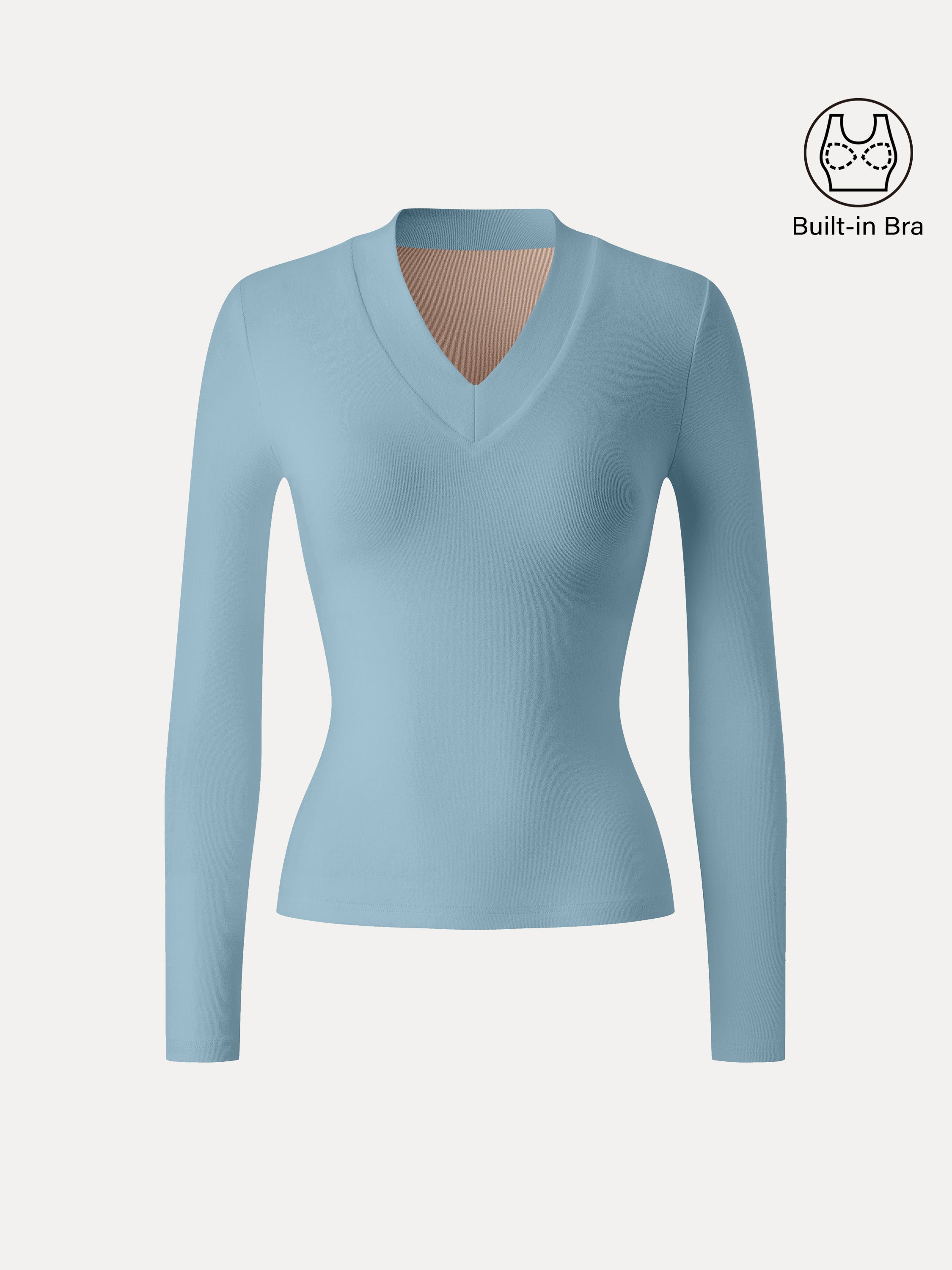 Essential V-neck Wide Binding Slimming Brami Top