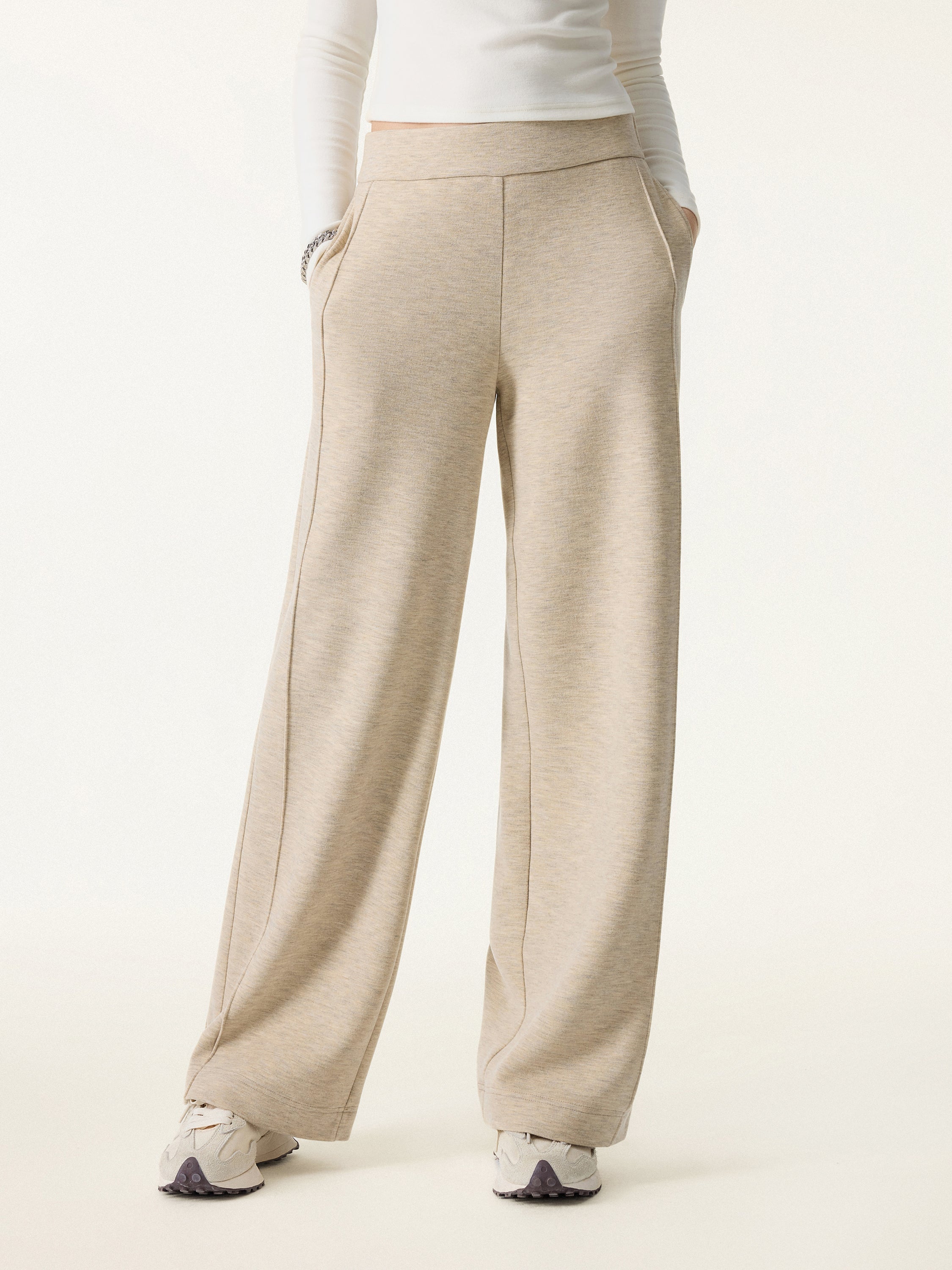 Cozy Warm High Rise Straight Leg Pull-On Pants