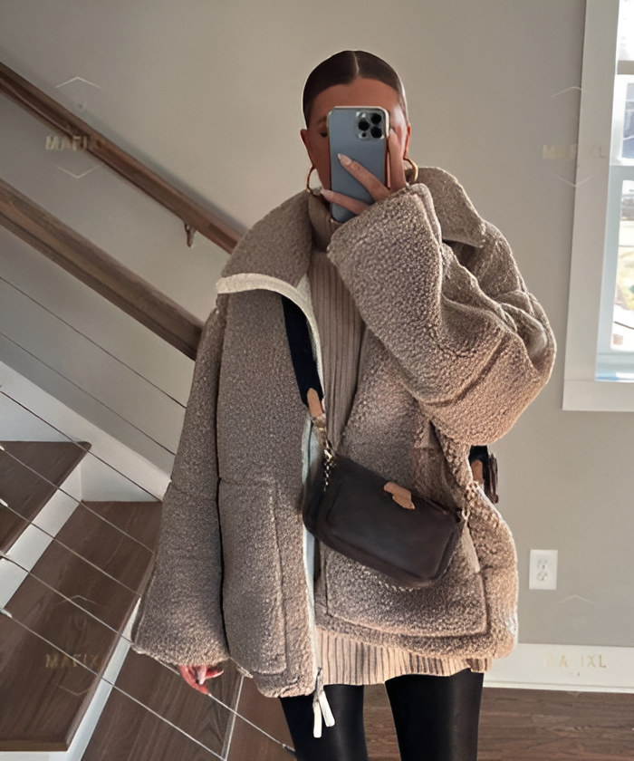 Clydie | Weiche & Stylische Sherpa-Jacke