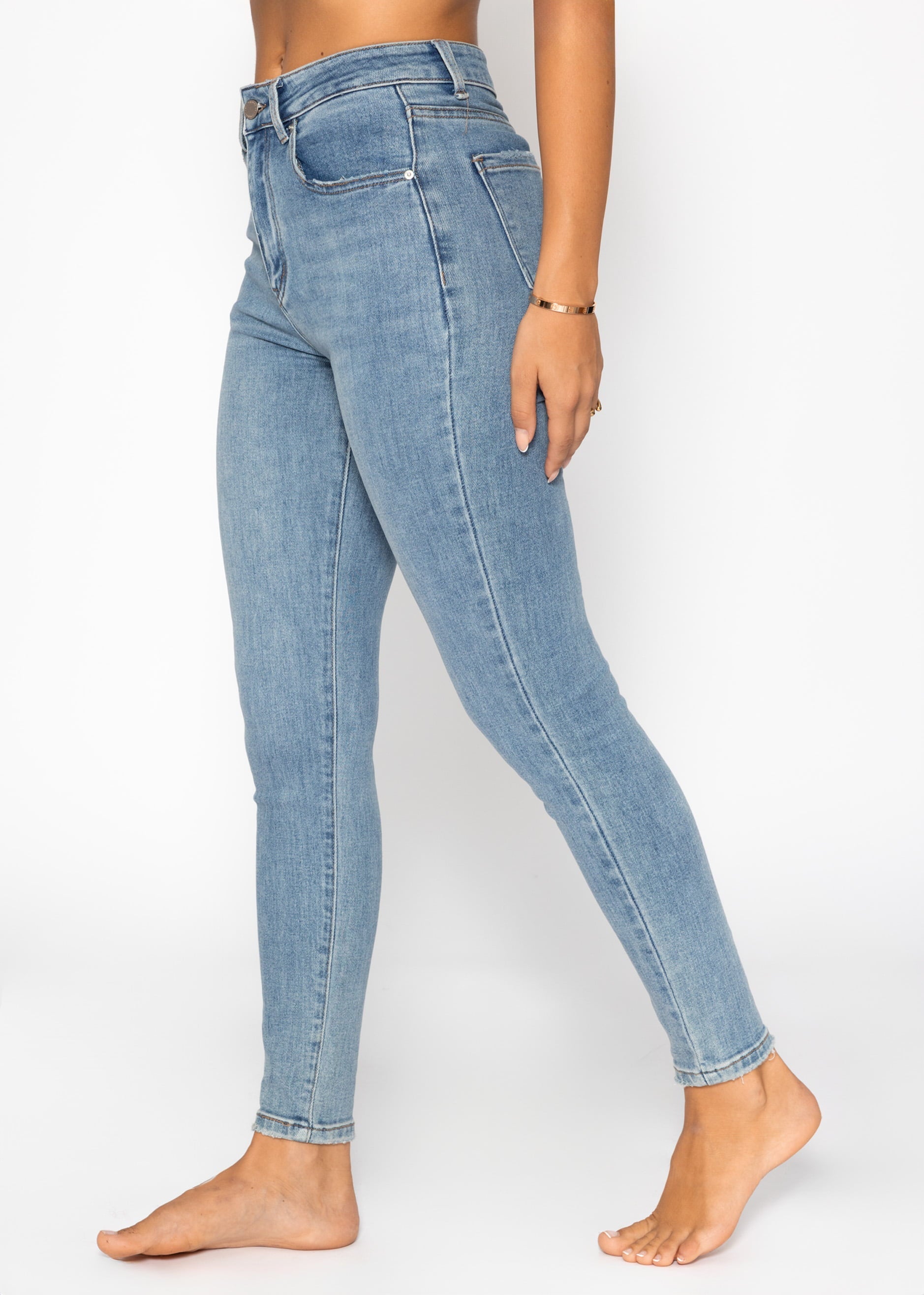 Highwaist Skinny Jeans - hellblau