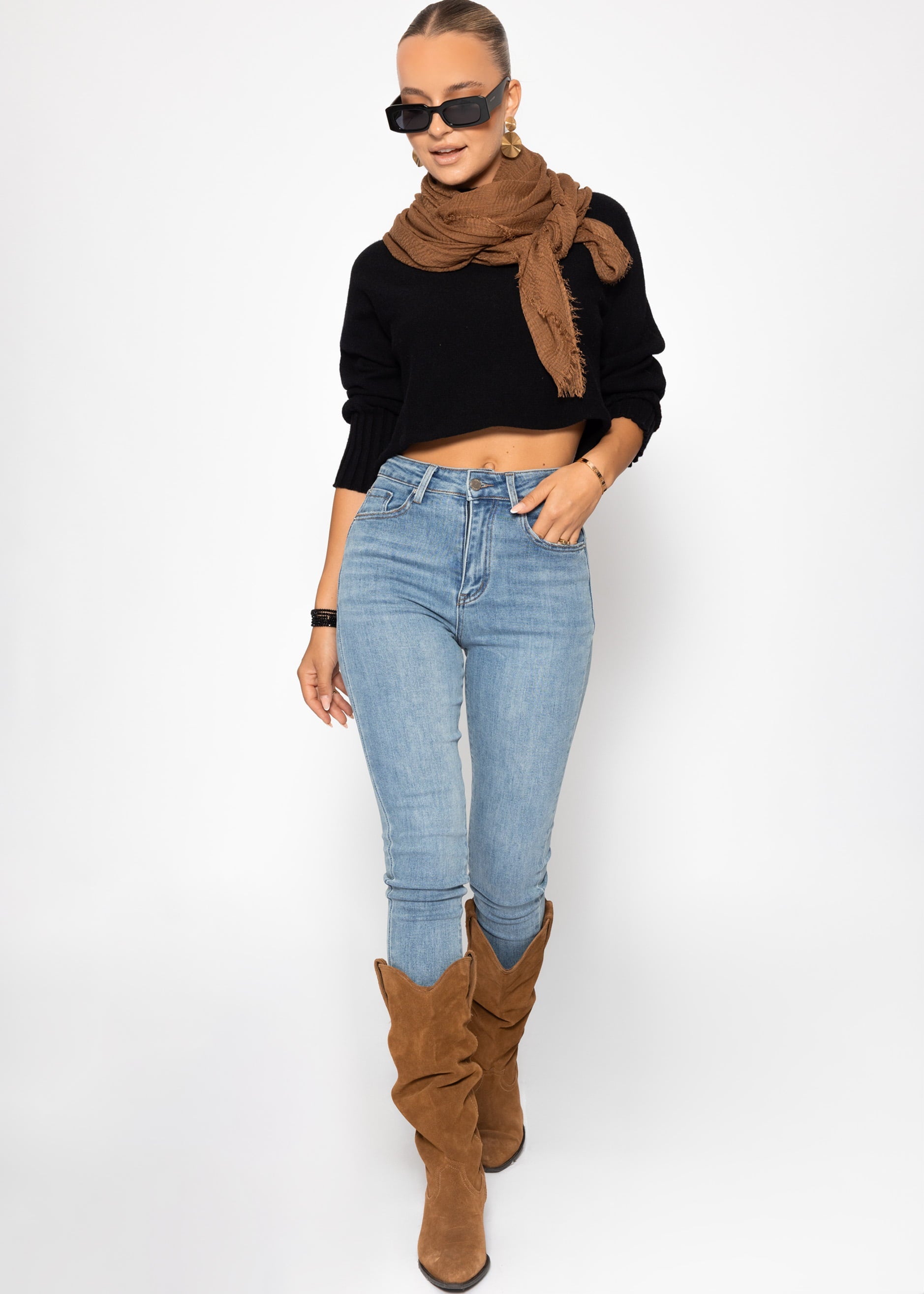 Highwaist Skinny Jeans - hellblau