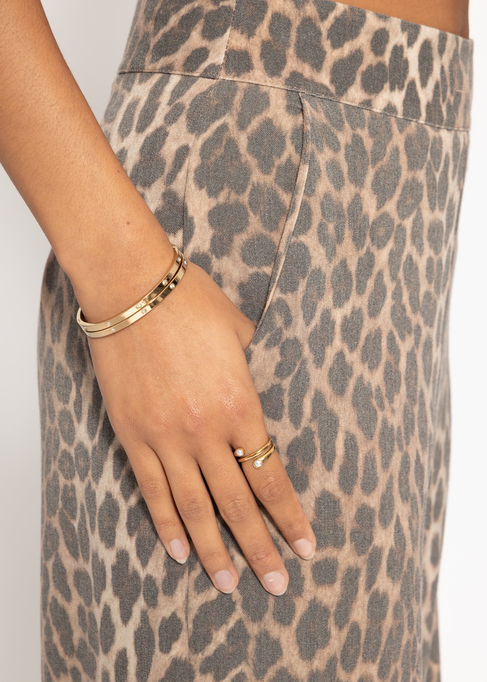 Leo Stoffhose - braun