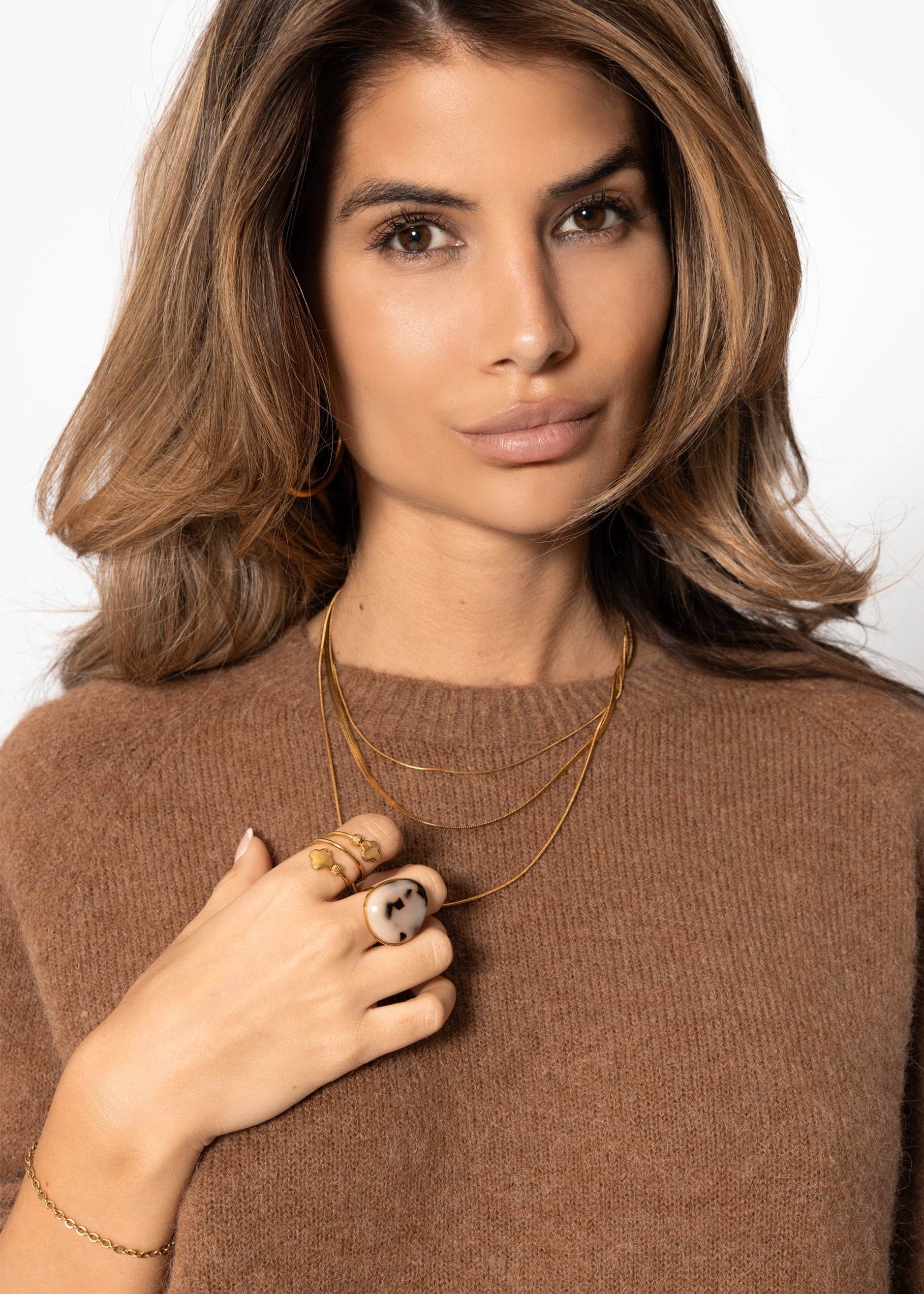 Strickoberteil - braun