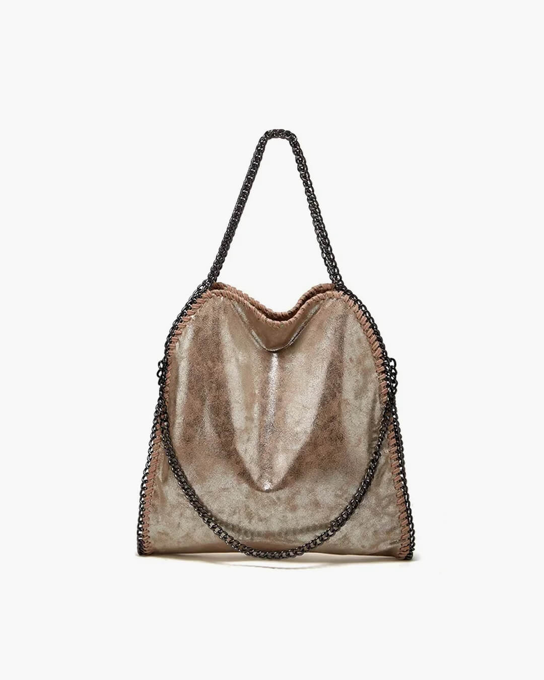 Skyla | Sac cabas en similicuir souple avec bandoulière chaîne