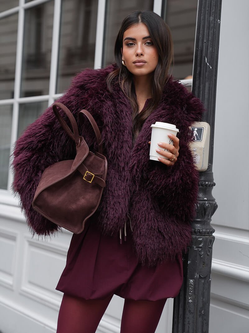 Henna | Suede Large Shopper Tote Bag