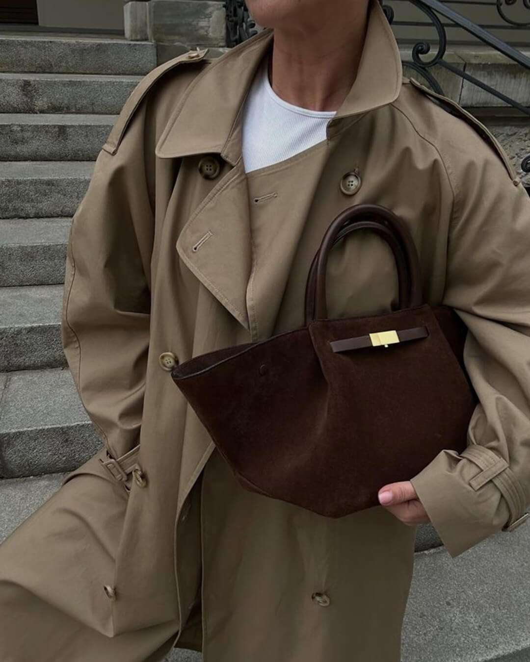 Ava | Suede Handle Bag