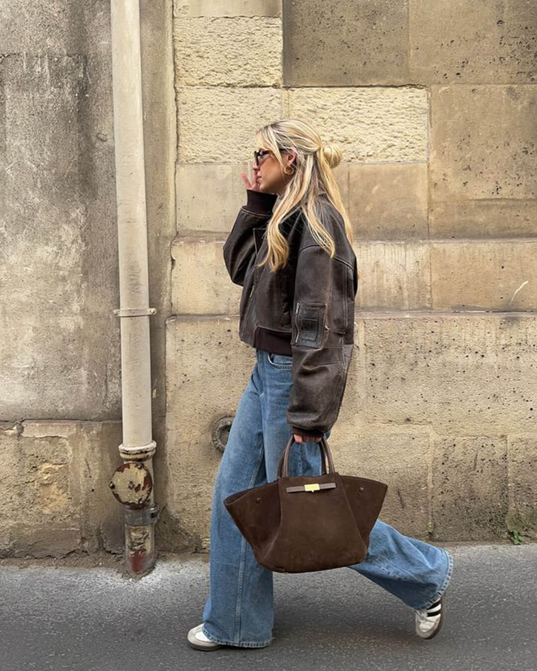 Ava | Suede Handle Bag