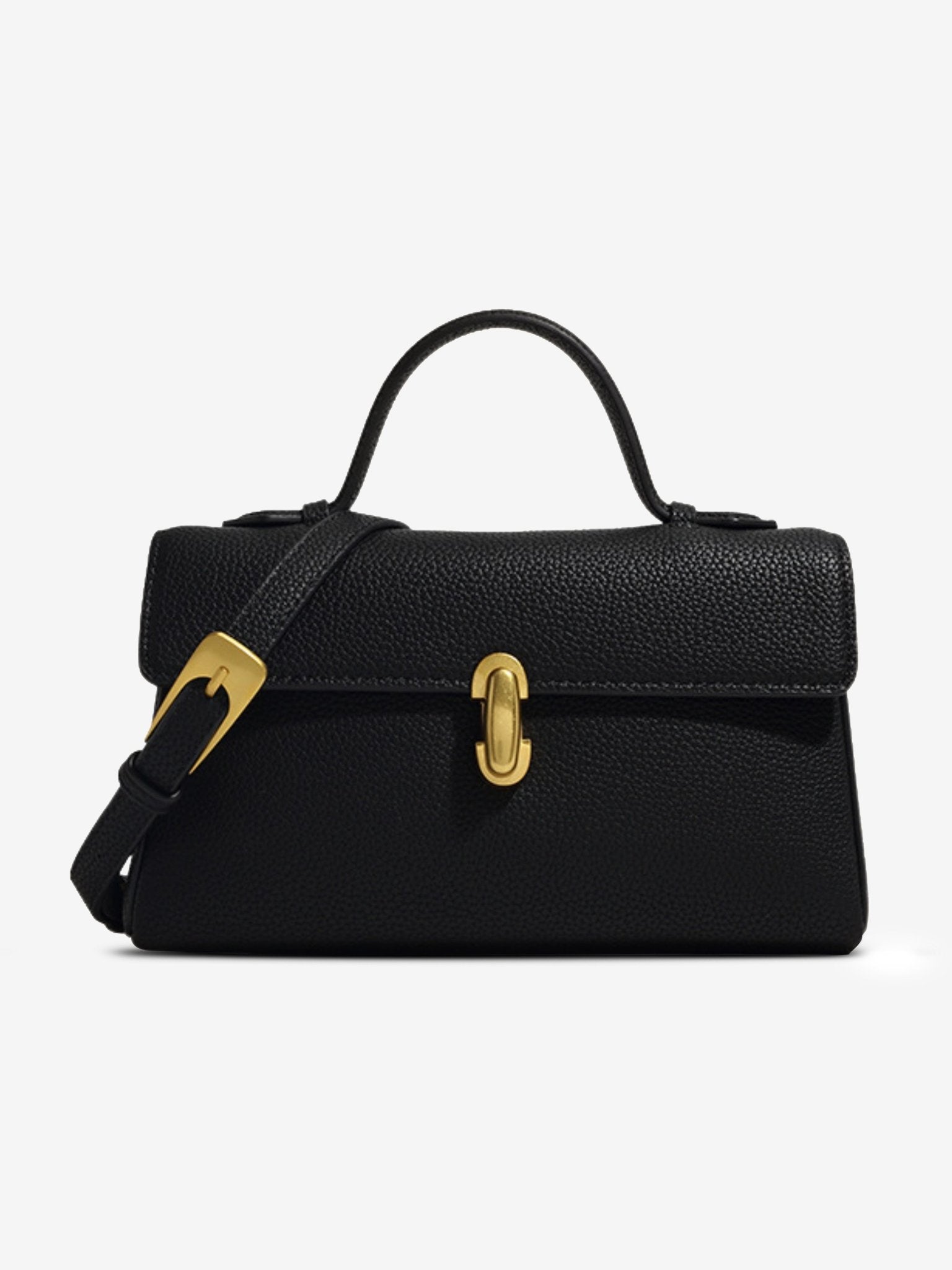 Cassy | Elegant vegan leather crossbody bag with removable strap